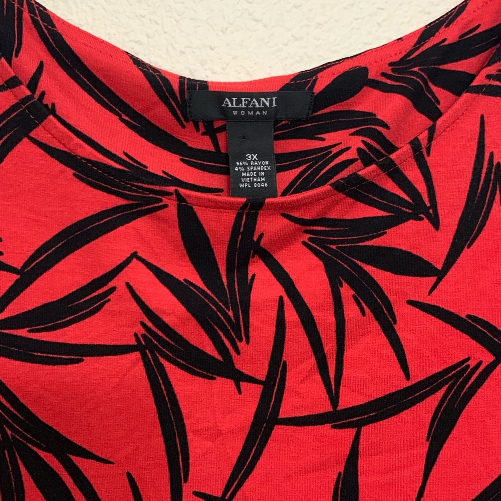 Alfani Red & Black Top